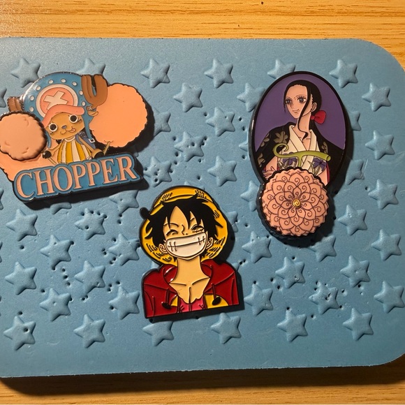 Loungefly Other - One Piece Anime Enamel Pin Lot+ 2NEW Black Pin Folio Boards